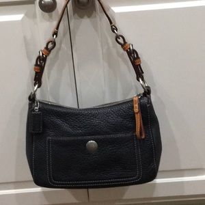 Coach Black Pebble Purse Vintage